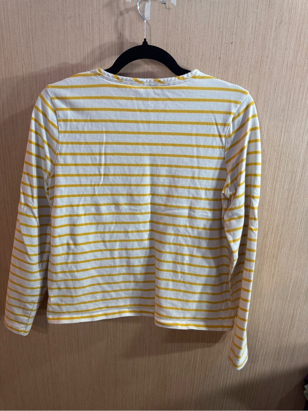 Tommy Hilfiger White & Yellow Striped Long-Sleeve Tee Size Small - Picture 5 of 5